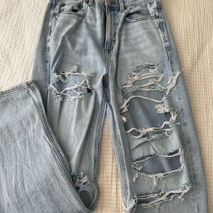 American Eagle Outfitters Light Blue Straight Leg Jeans